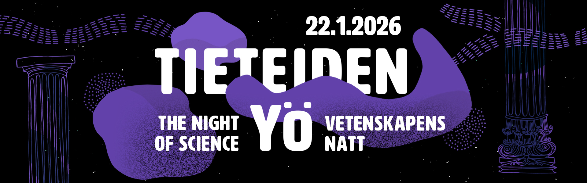 Tieteiden yö - etusivun banneri